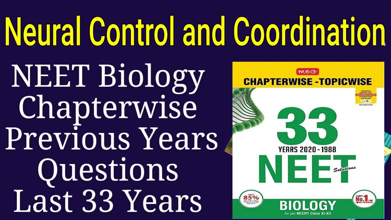 Neural control and coordination class 11 neet previous year questions last 33 years