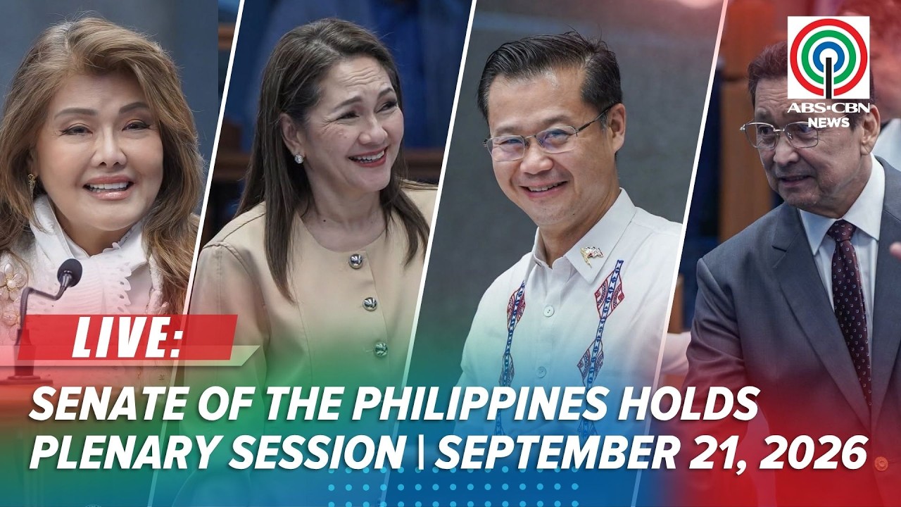 LIVE: Senate of the Philippines holds plenary session | ABS-CBN News (September 21, 2026)
