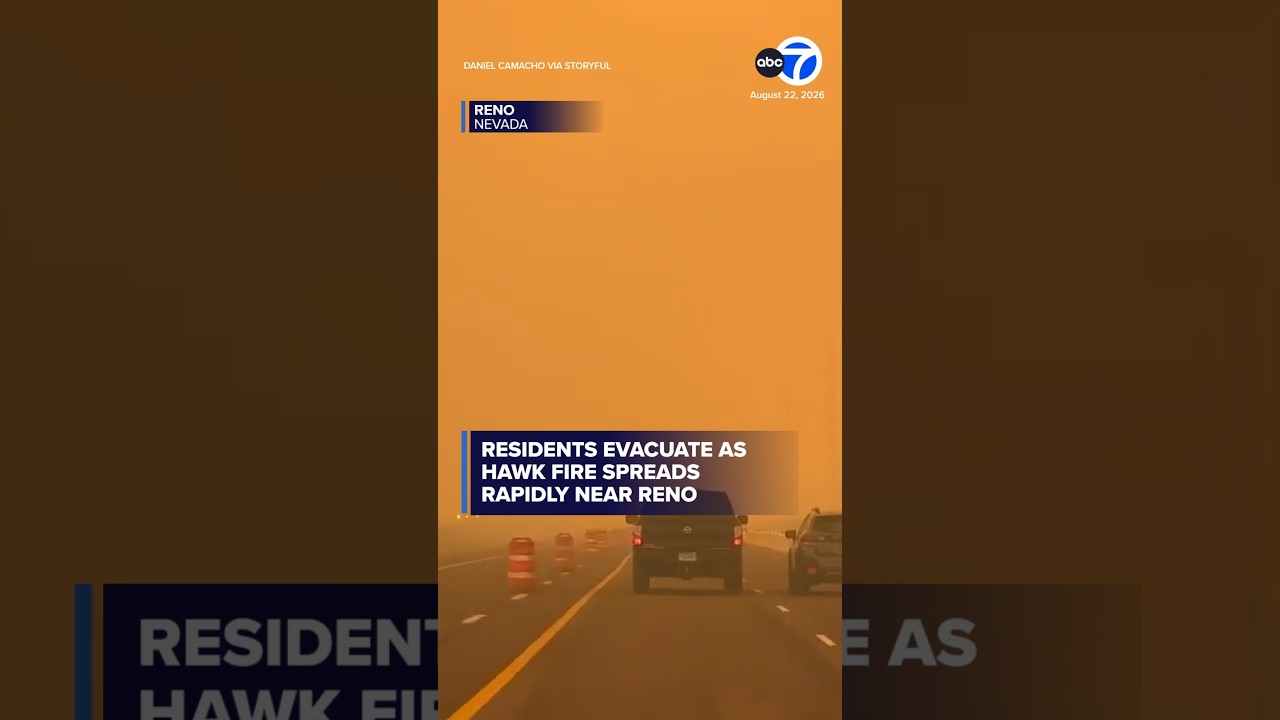 Residents evacuate as Hawk Fire spreads rapidly near Reno