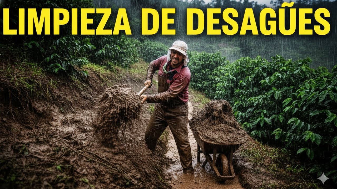 Limpieza de Desag&uuml;es en Cafetal tras Fuerte Aguacero 🌧️ | Evitando Erosi&oacute;n del Suelo en Los Santos