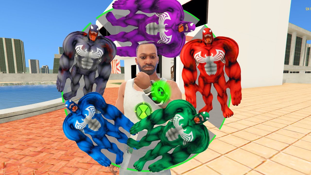 Franklin Playing As A Every CARTOON AVENGERS SUPERHERO VENOM in INDIAN BIKE DRIVING 3D