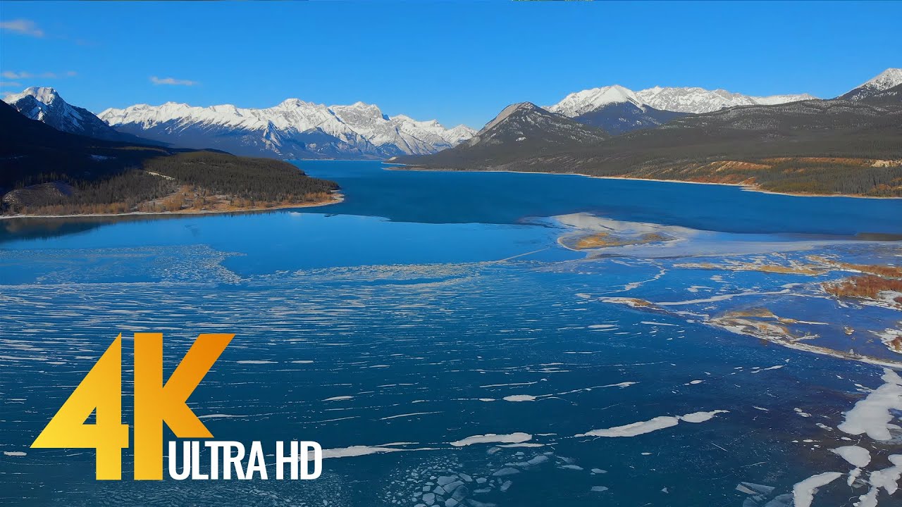 Bird's Eye View of CANADA in 4K - Incredible Wintertime - Aerial Film with Ambient  Music