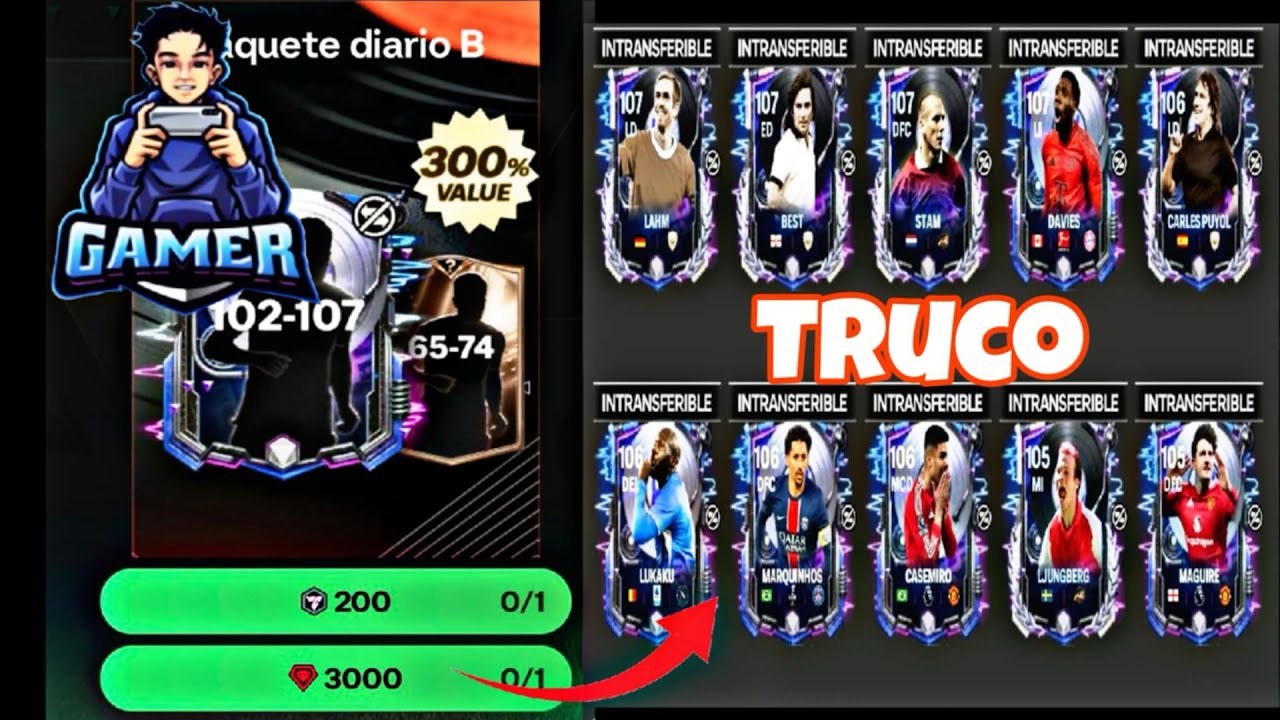 TRUCO PARA ABRIR SOBRES DE 3000 GEMAS PARA QUE TENGAS LOS MEJORES JUGADORES FCMOBILE✅