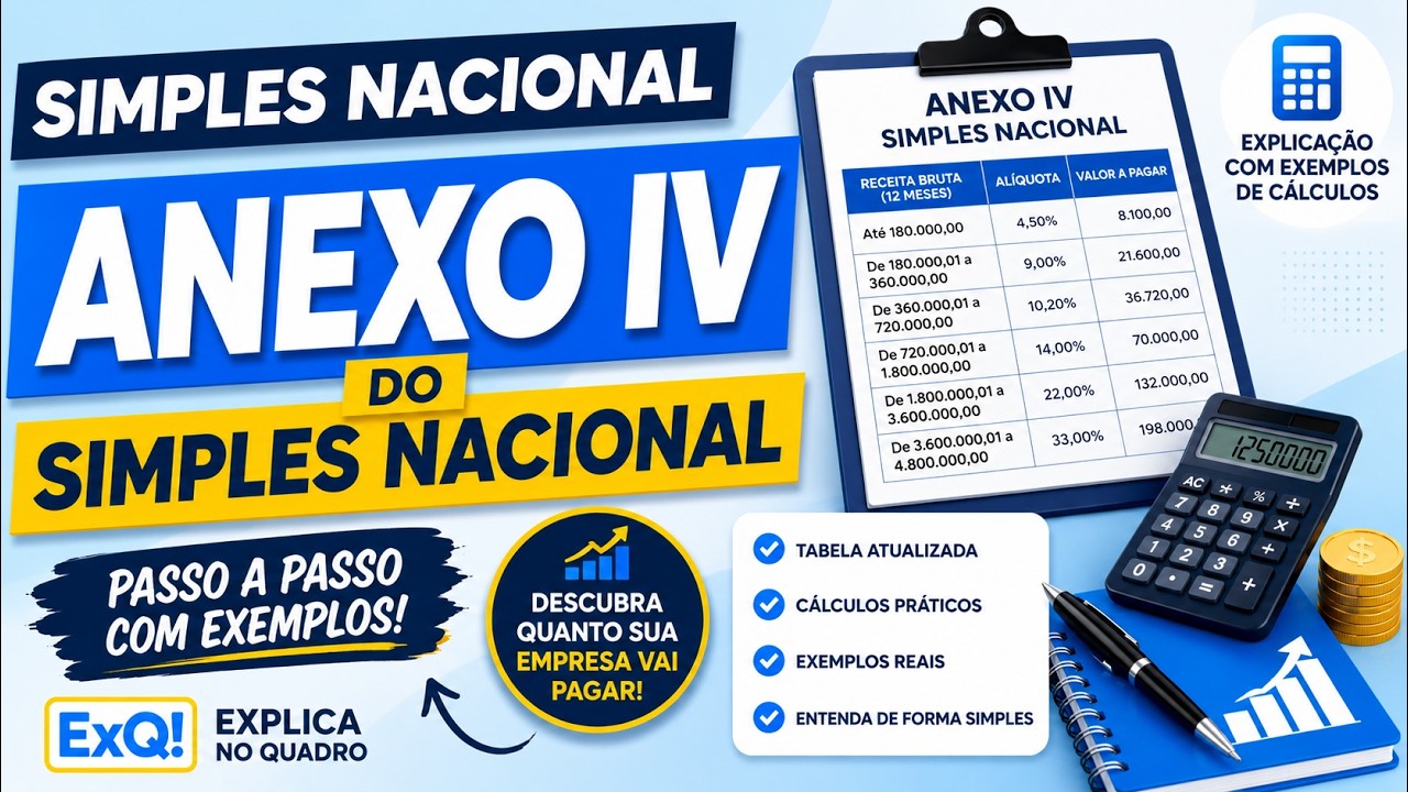 Dica # 16 SIMPLES NACIONAL (ANEXO IV)