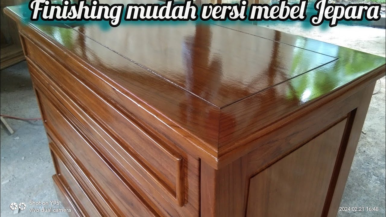 Aplikasi Finishing Warna Salak Brown ala Jepara. Begini Tahapan, Cara dan Formulanya.