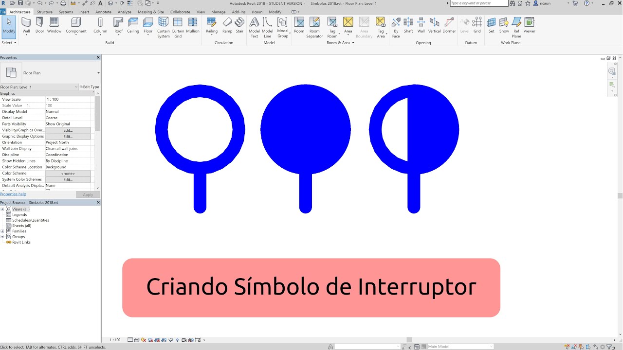 Criando Símbolo de Interruptor no Revit
