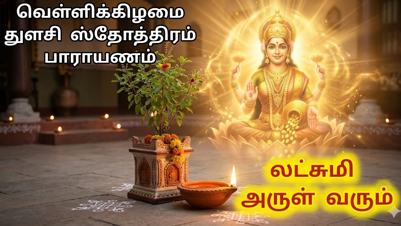 Friday Tulasi Stotram  துளசி ஸ்தோத்திரம் பாராயணம் | Lakshmi Blessings & Health@Bhumadevi 