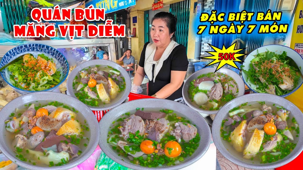 Chị Gái Bán Miến Măng Vịt Siêu Ngon Đổi Món Mỗi Ngày Ở Sài Gòn