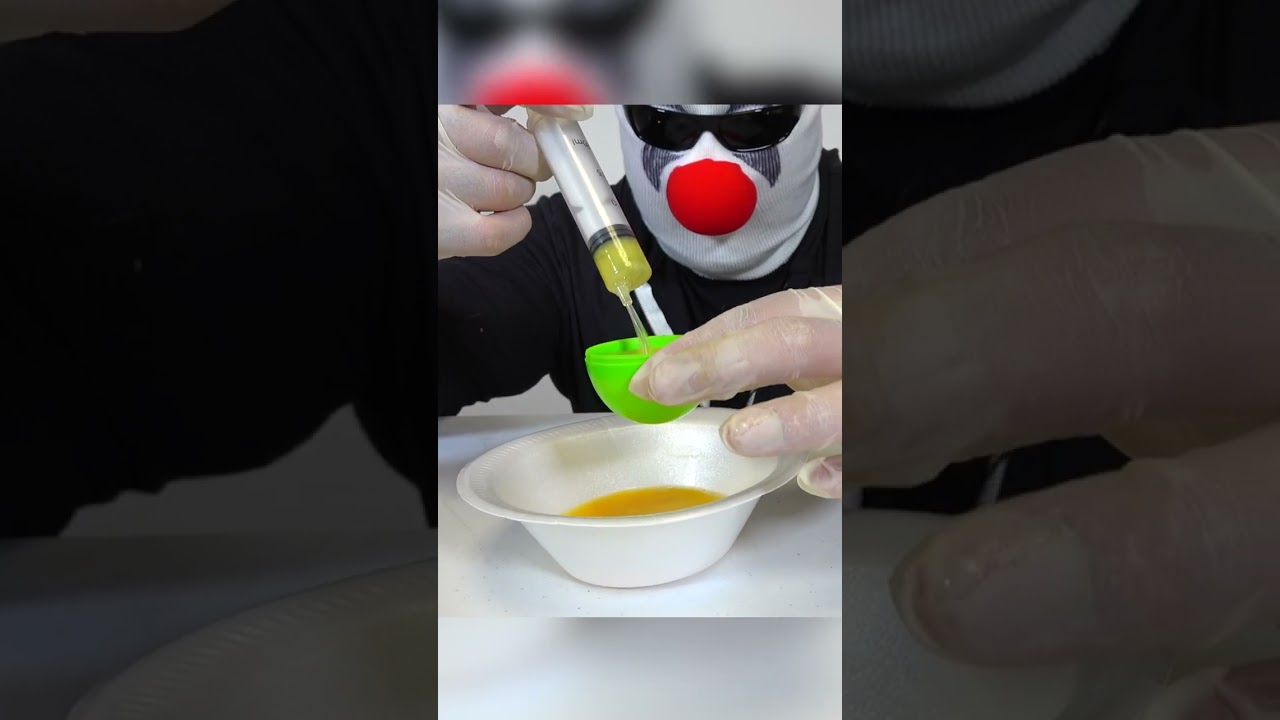 Real egg inside plastic egg prank