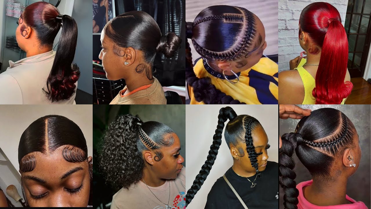 New & Latest Sleek Ponytail Hairstyles For Black Women | Cute #trendinghairstyles