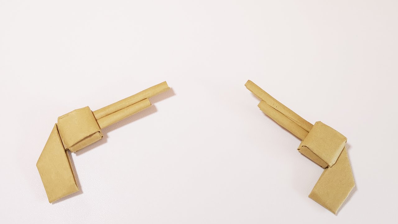 简单的手工玩具枪折纸，折纸武器，快来试试吧 | Origami Gun Easy | How to Make a Paper Gun | 折り紙 槍 | 折り紙 銃の作り方 簡単