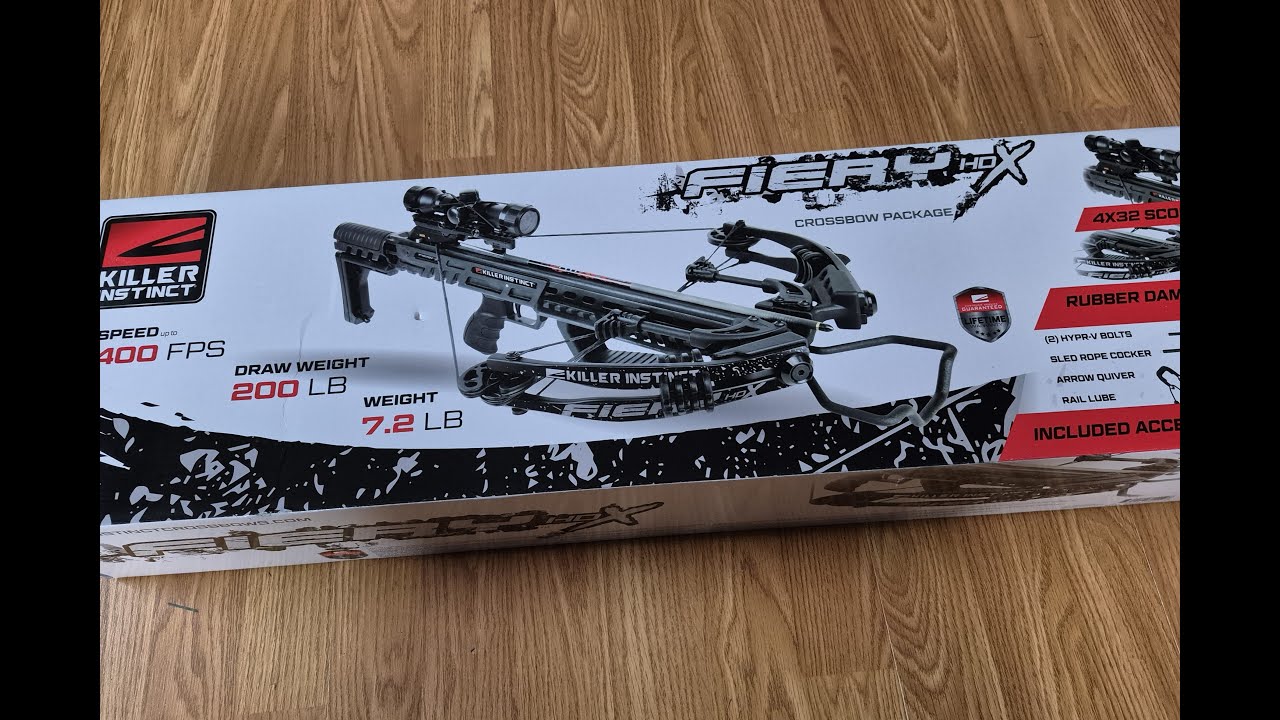 Killer Instinct fiery 400 Crossbow unboxing and set up