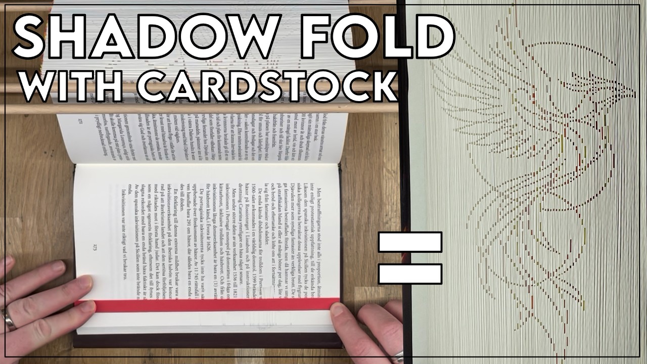 Cut & Fold / Shadow fold with cardstock / Graph Style pattern #bookfolding #bookart #bookpages