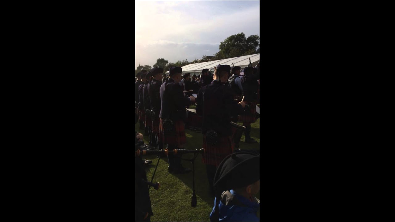 Scottish Power & SFU drum cores playing 6/8 marches during the march passed of WPBC 2014