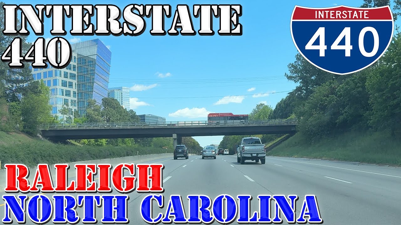 I-440 Inner - The Raleigh Beltline - North Carolina - 4K Highway Drive