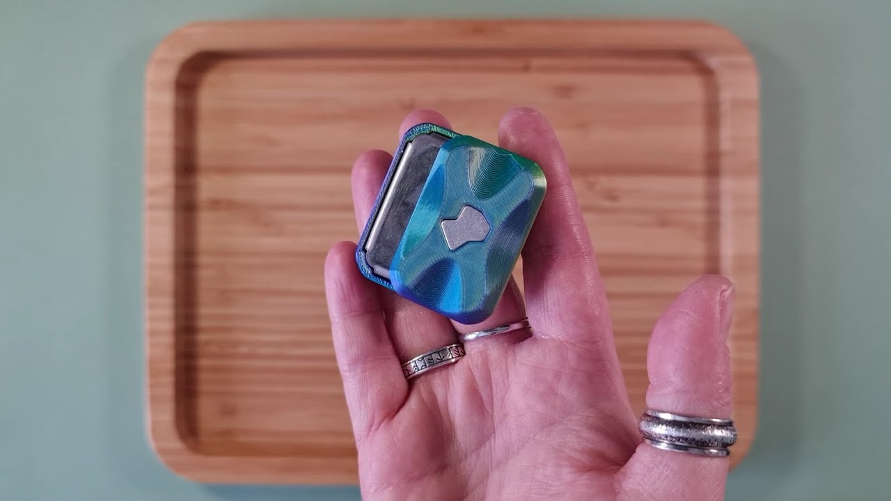 FidgetThings - S.O.B Slim Fidget Slider with Standard Stainless Steel Plates (3D Printed)