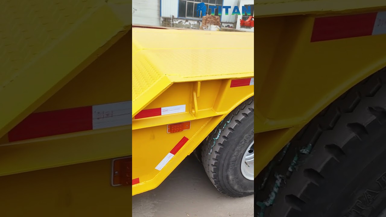 4 Axle 100 Ton Detachable Gooseneck Trailer for Heavy Equipment Transport in Guyana