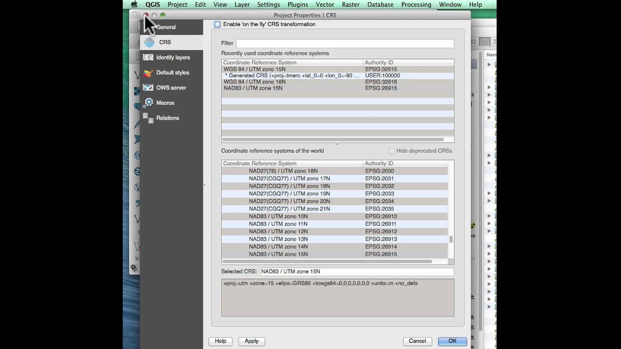 Map Projections in QGIS