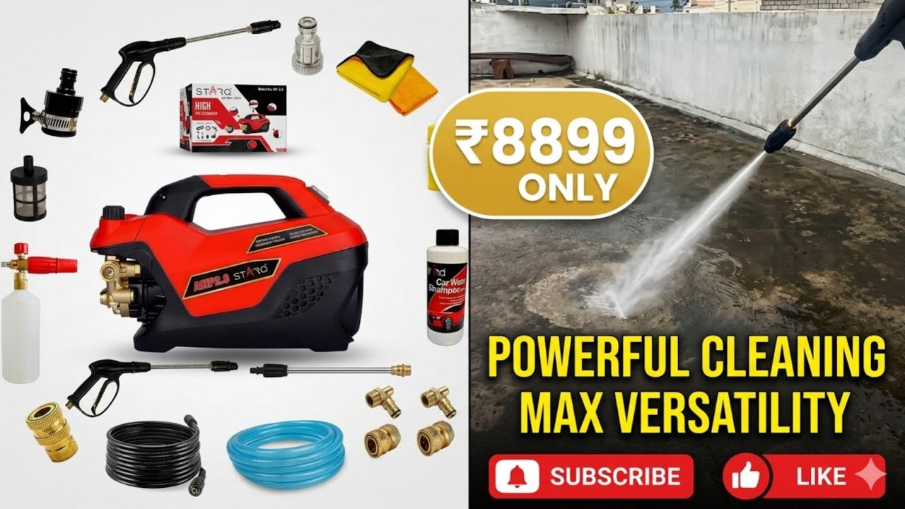 Best High Pressure Washer Machine Unboxing Installation ll StarQ car pressure washer at just 8899