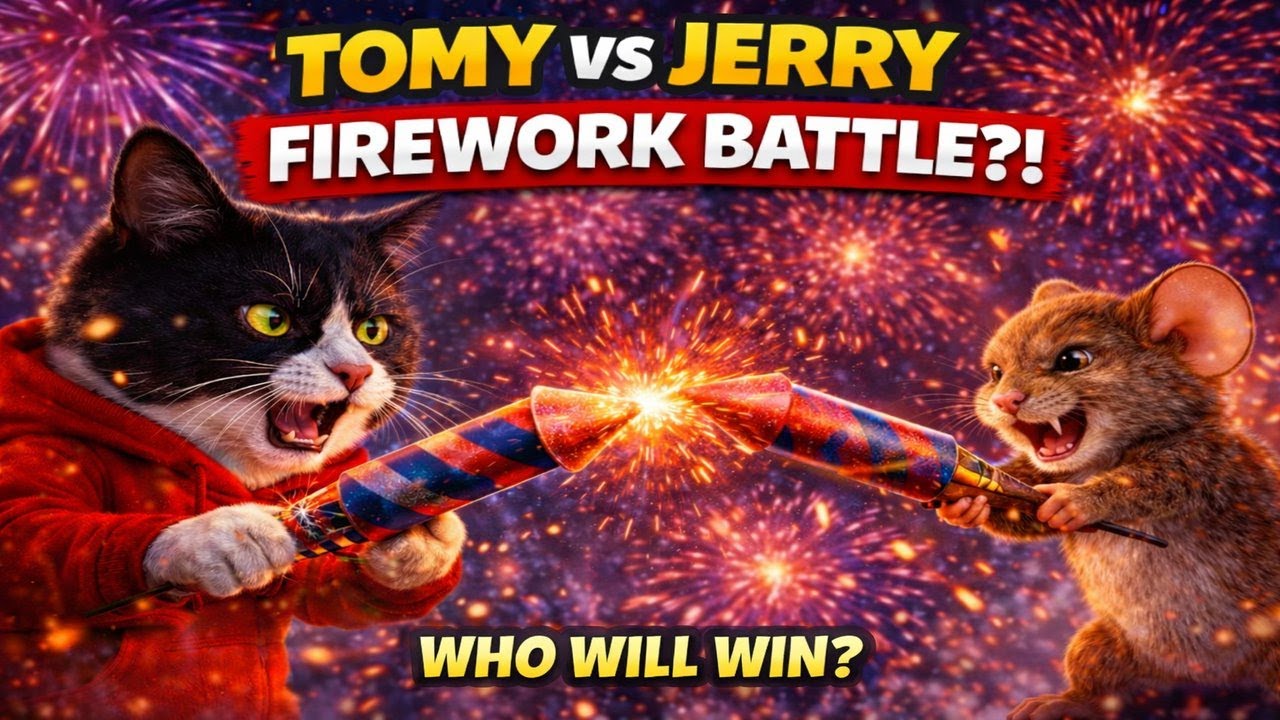 WHO WILL WIN?!  Tomy vs Jerry Firework Battle | Tomy & Jerry Mayhem