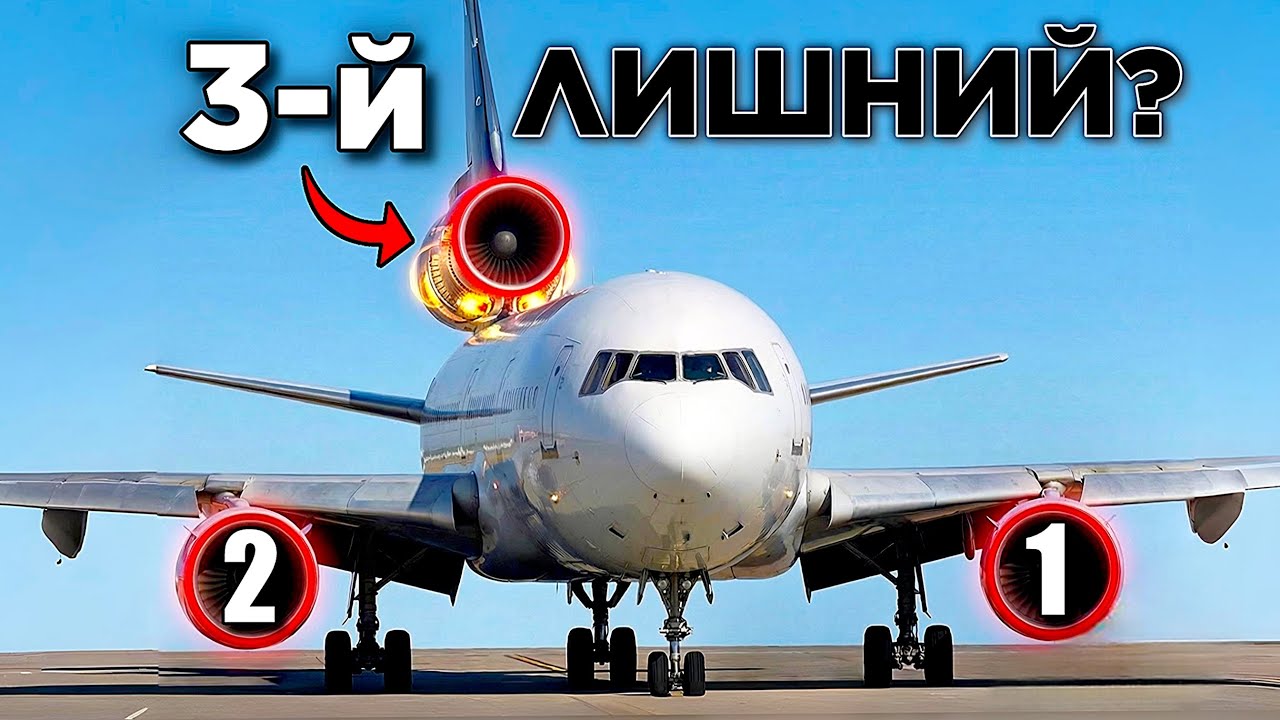 Куда исчезли ТРЕХДВИГАТЕЛЬНЫЕ самолеты? Секрет ДВИГАТЕЛЯ в хвосте