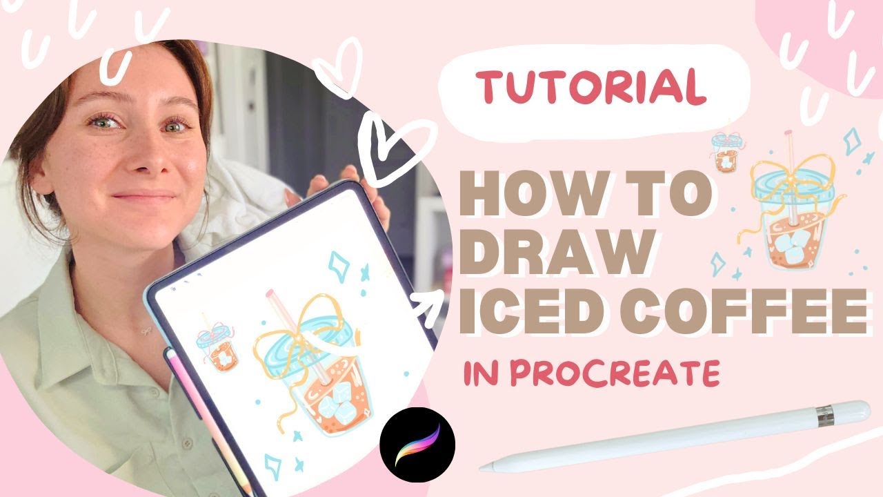 Как рисовать милые вещи в Procreate ~ Чашка кофе со льдом!