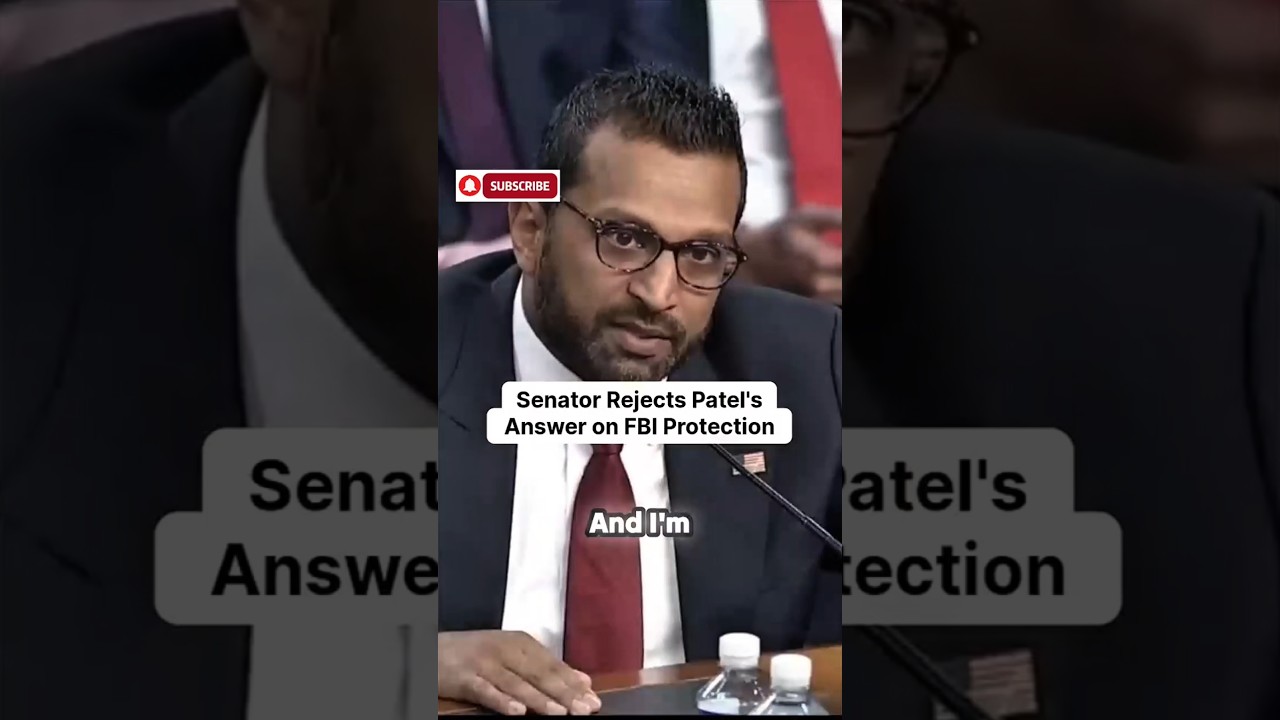 Senator Rejects Patel's Answer on FBI Protection #kashpatel #breakingnews #shorts