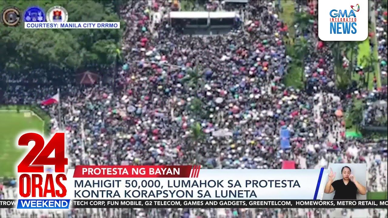 Mahigit 50,000, lumahok sa protesta kontra korapsyon sa Luneta | 24 Oras Weekend