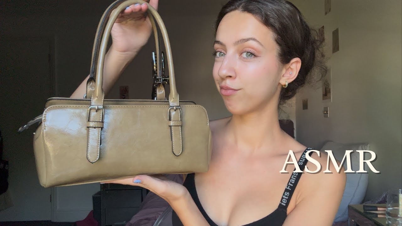 ASMR What's In My Going Out Bag (old school, over-explaining)