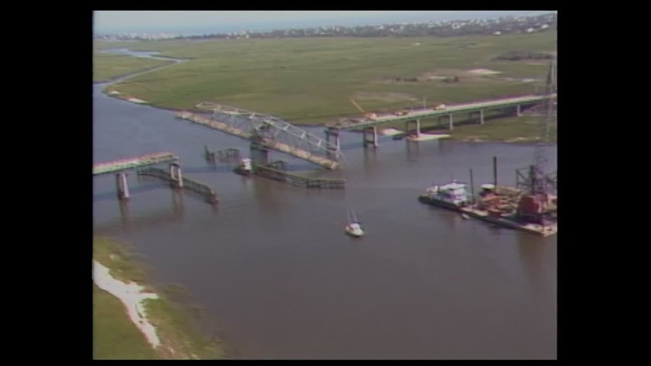 Hugo damage to the Ben Sawyer Bridge