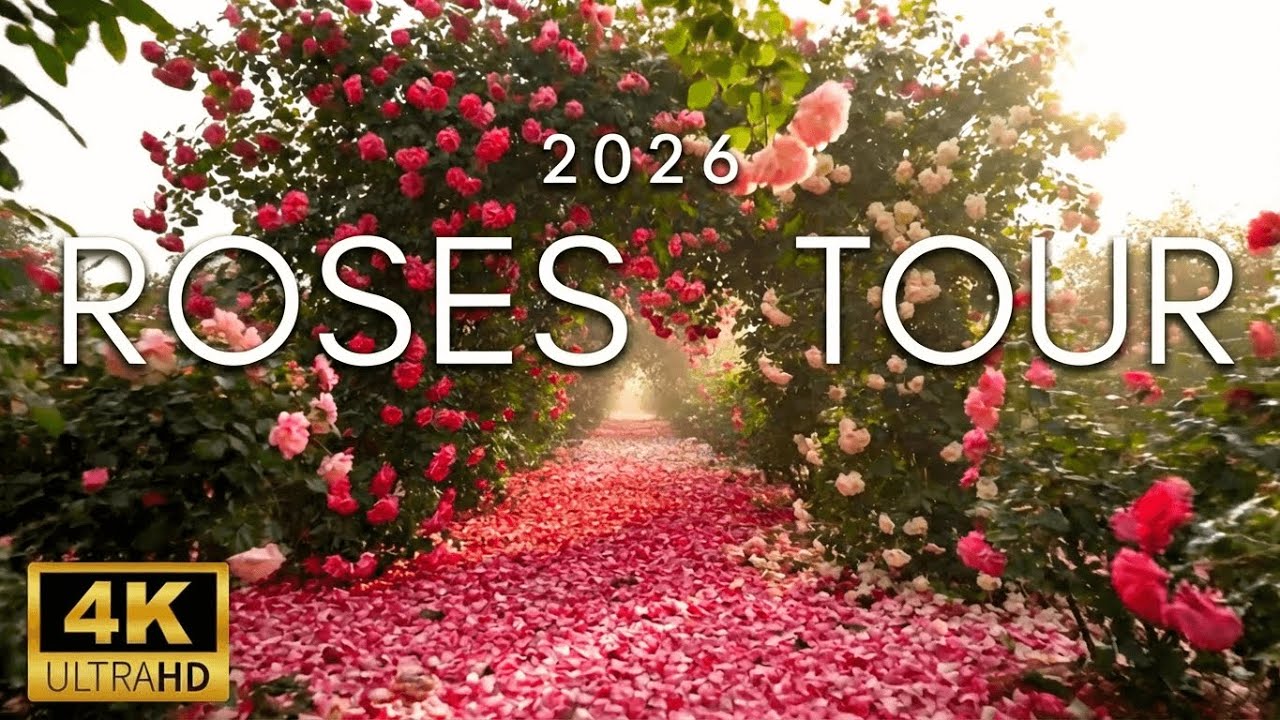 POV Rose Field Walk 🌹 4K Ultra HD