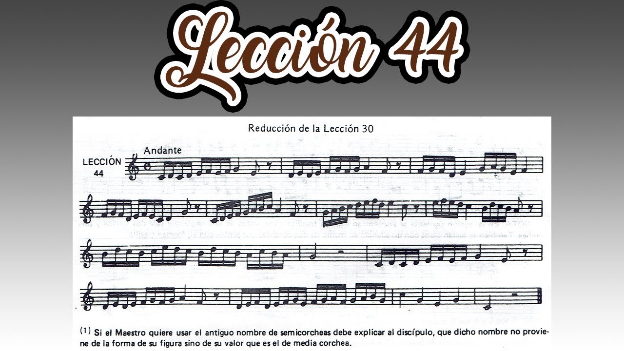 Lección 44 Metodo de Solfeo de Hilarion Eslava - Primera Parte