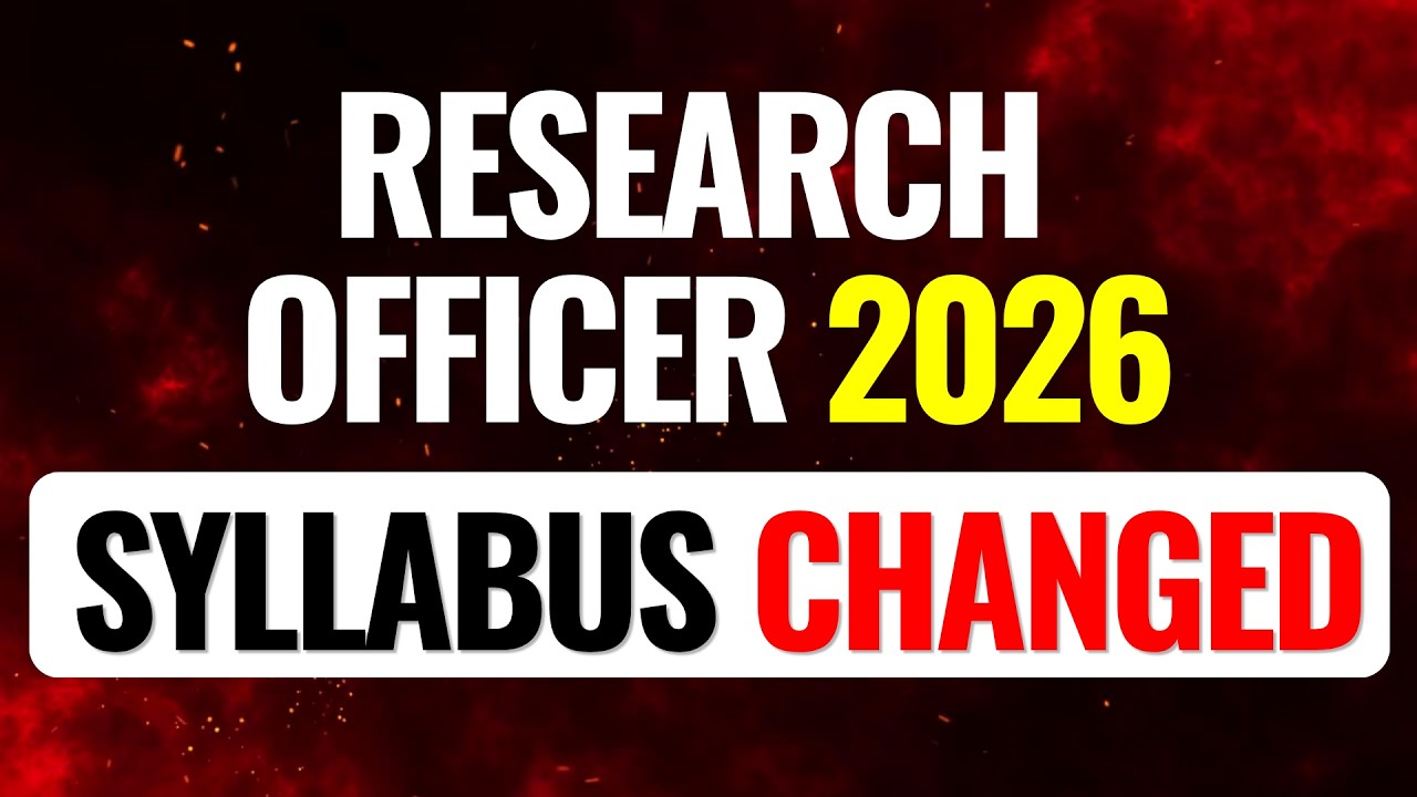 RESEARCH OFFICER 2026  | SYLLABUS CHANGED🚨 #researchofficer #newupdate