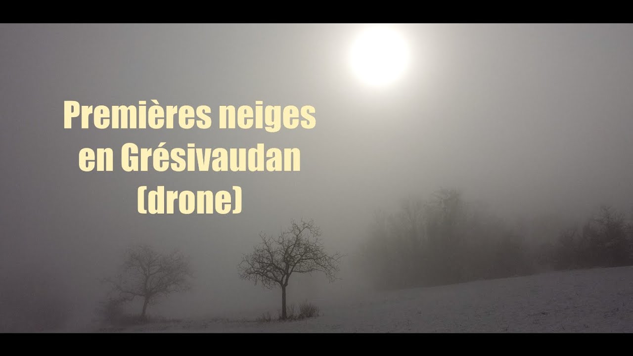 Premi&egrave;res neiges en Gr&eacute;sivaudan (drone)