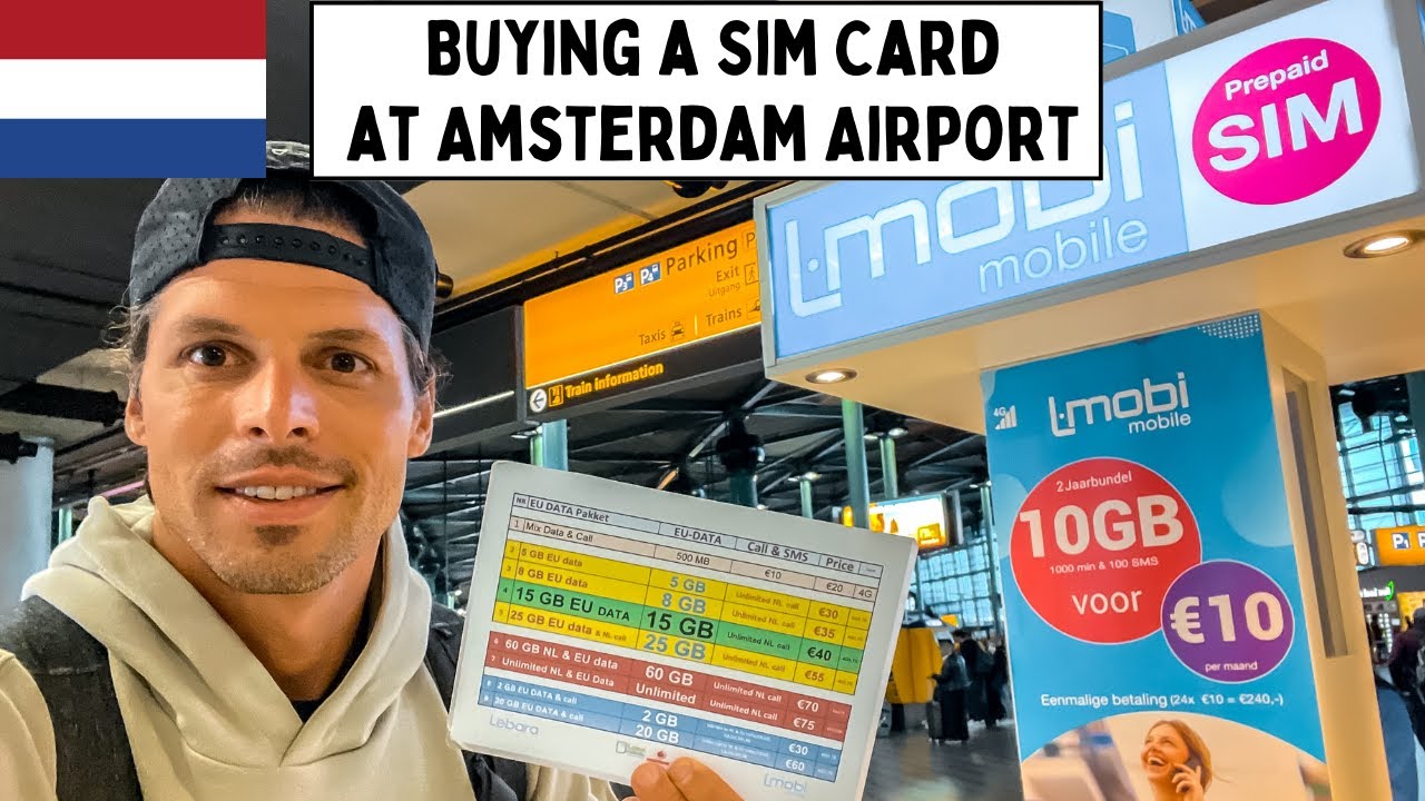 Покупка SIM-карты для Нидерландов в аэропорту Амстердама