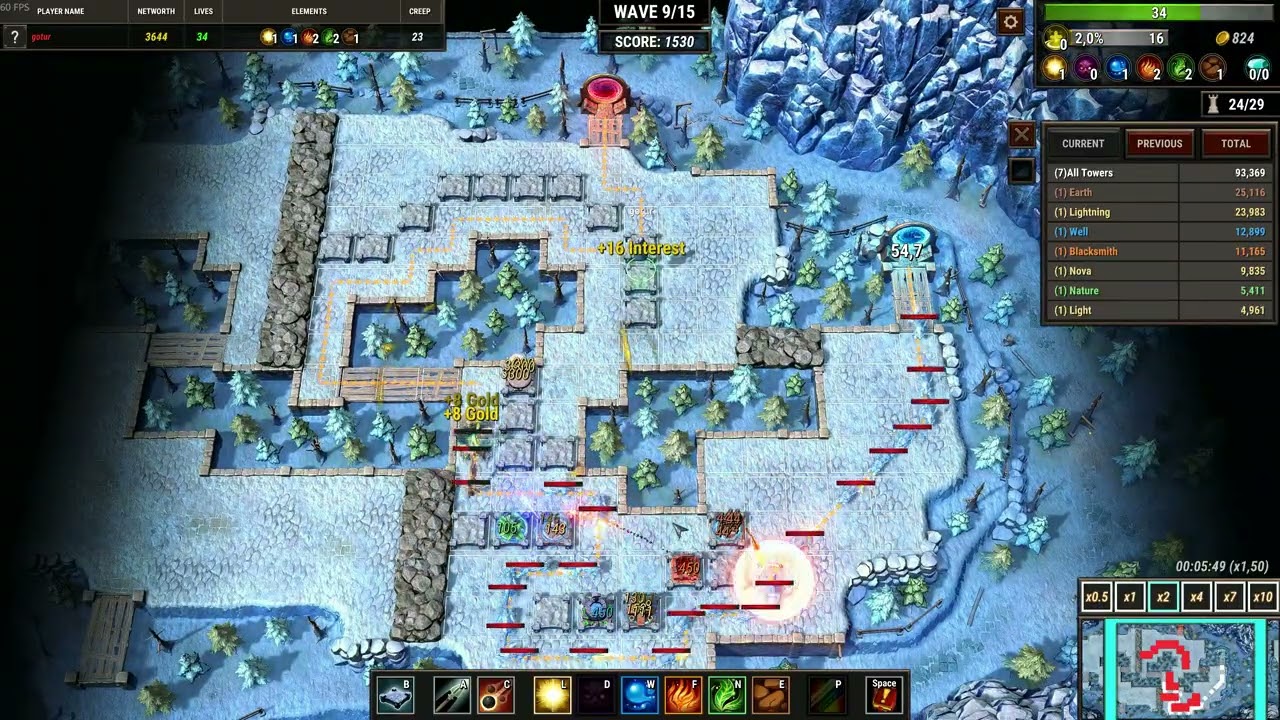 Element TD 2 Mazing Campaign   Level 4   A Terrible Cold