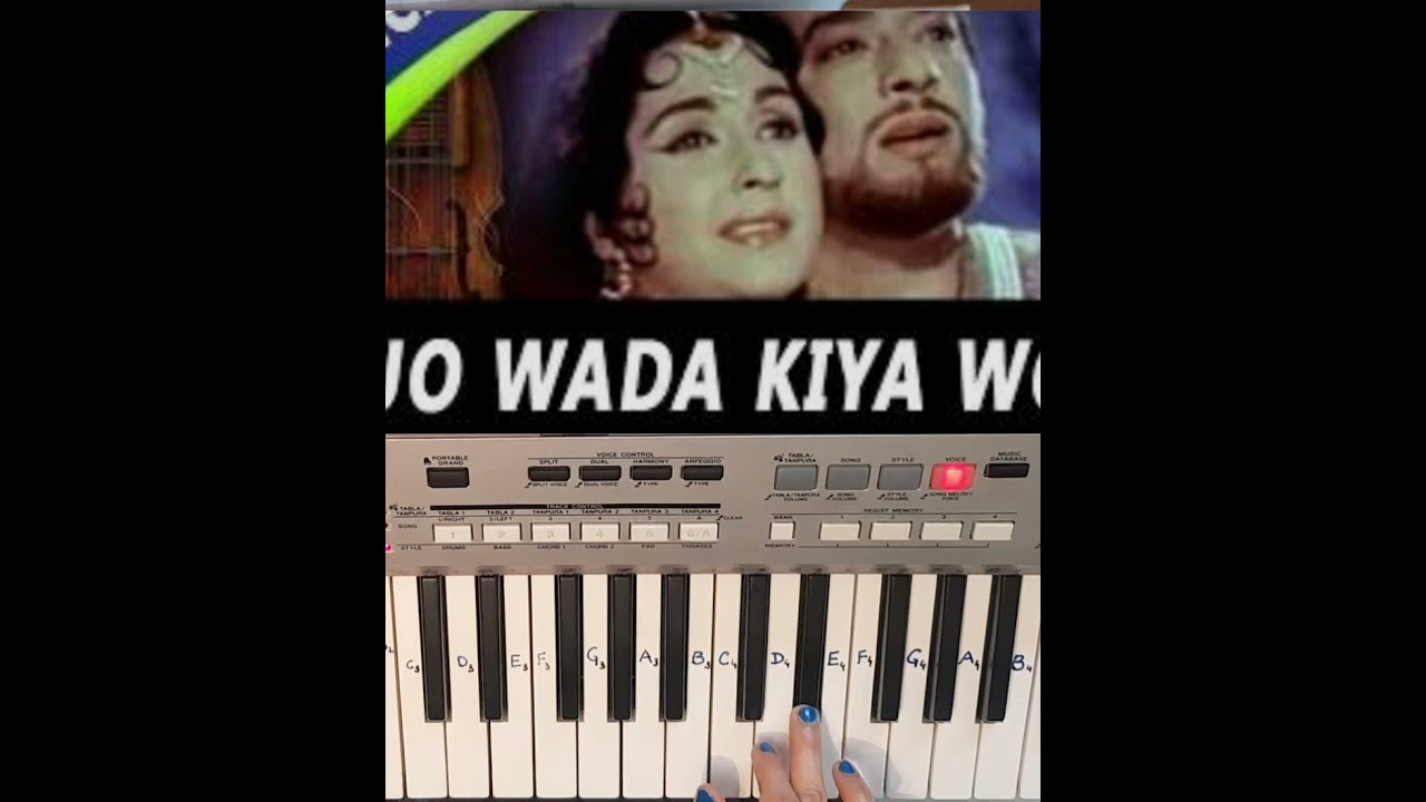 Jo Wada Kiya Wo Nibhana Padega | Slow and Easy Tutorial  On Keyboard/Piano | Keyboard Melodies