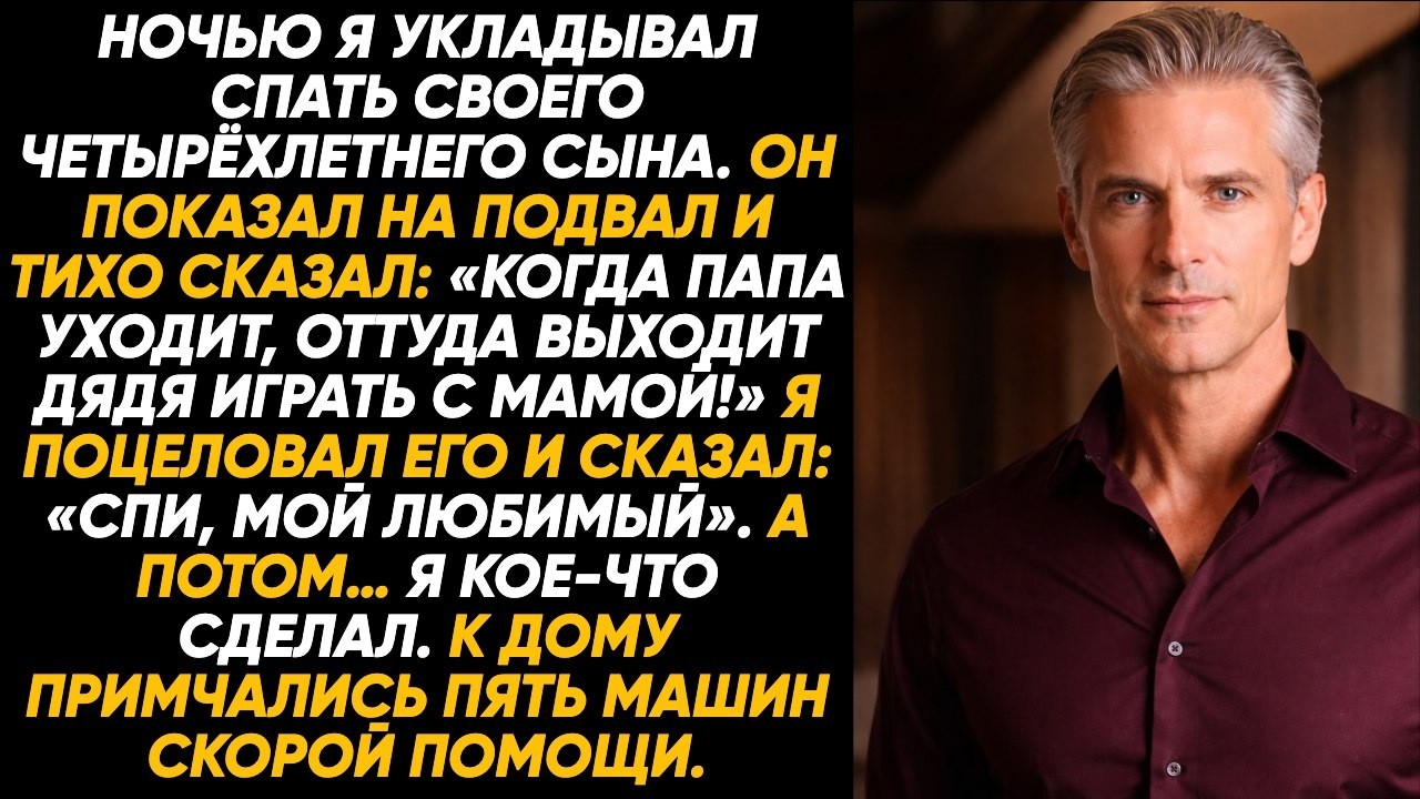 Мой сын показал на подвал: «Дядя выходит оттуда, чтобы играть с мамой». Я сделал это — и приехали с
