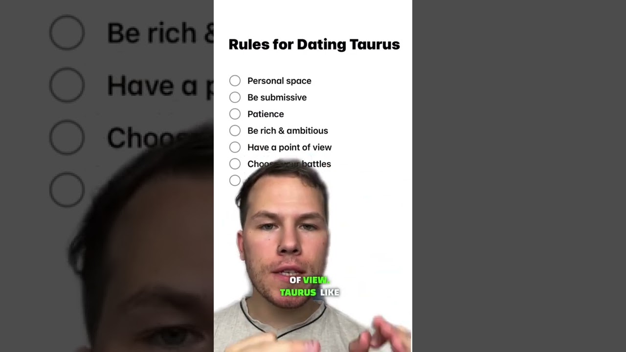 Rules for Dating a Taurus #shorts