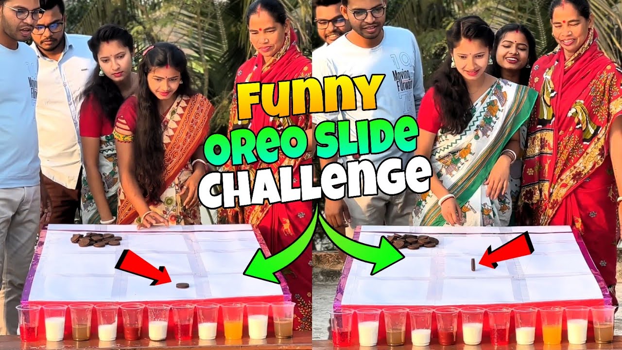 Oreo Slide Funny Challenge with Family