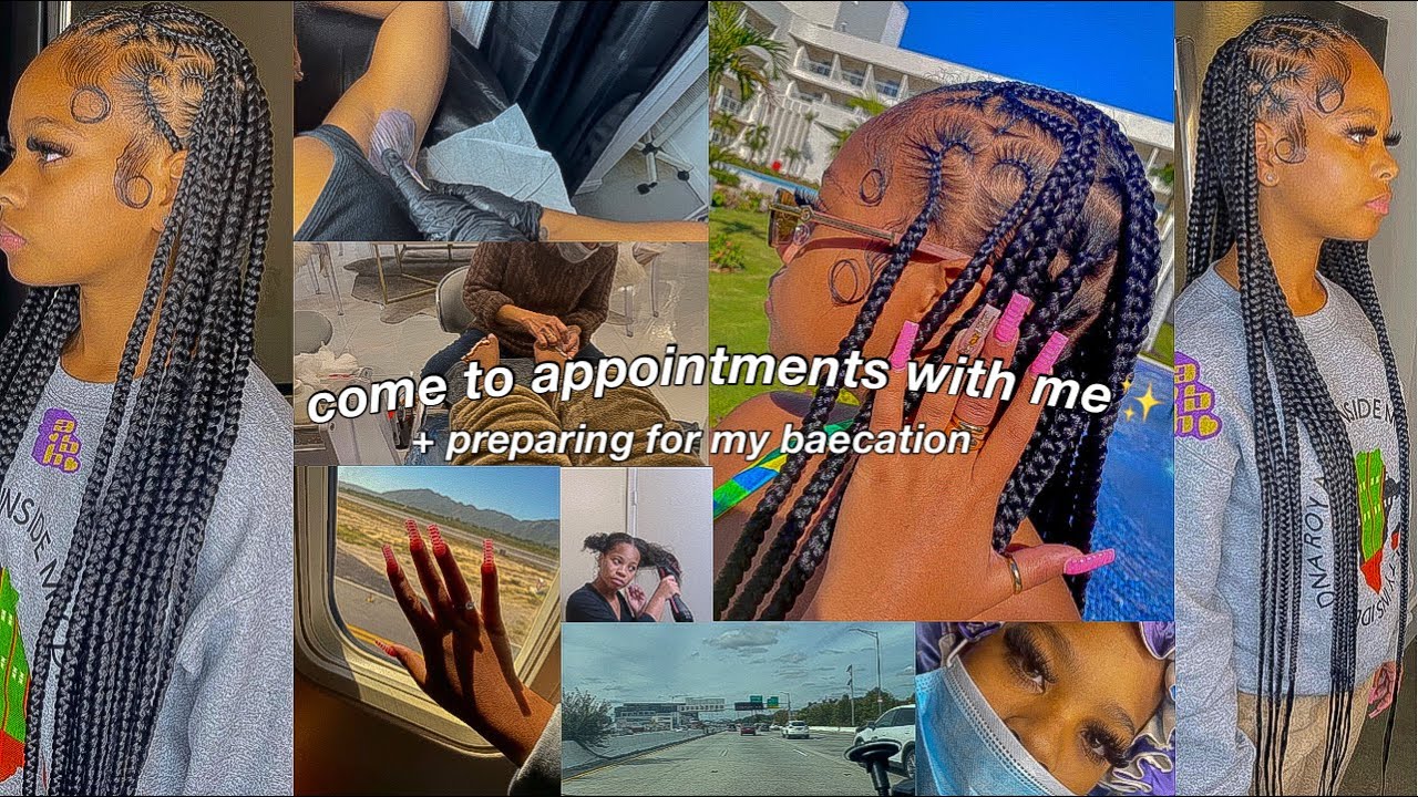 come to my appointments with me!| GRWM for my out of country baecation..Nails + Instgram hairstyle