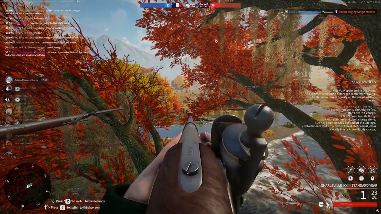 The trees are speaking french