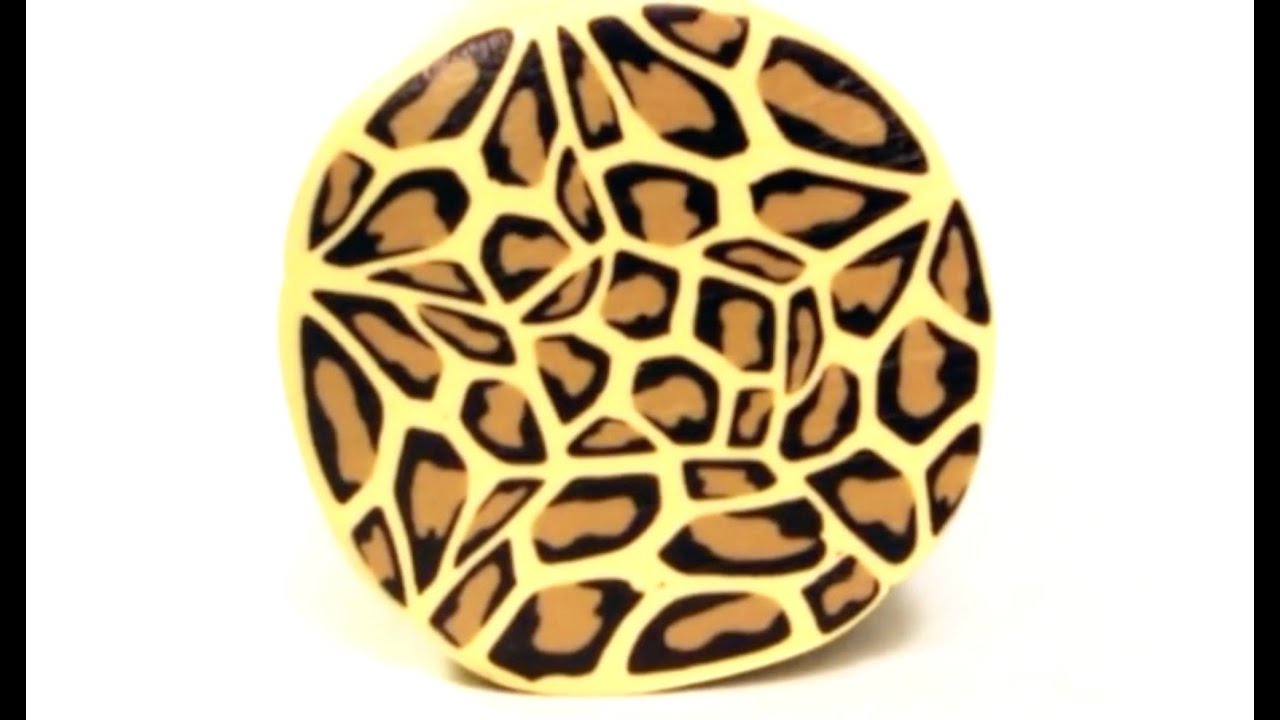 Version en Français: Millefiori cane Leopard Skin pate polymere tutorial