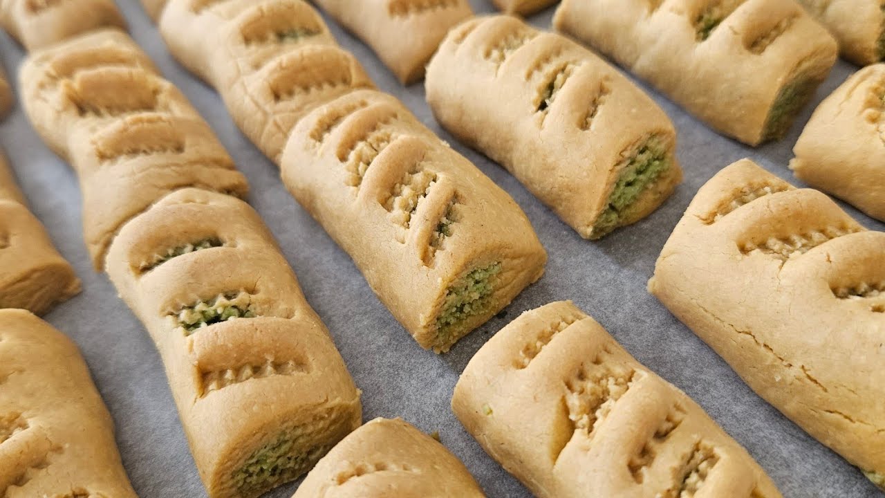 طريقة تحضير غريبة حمص باللوز🥯🍩🇹🇳،غريبة حمص محشية باللوز،ghraiba،ghraiba_homs 