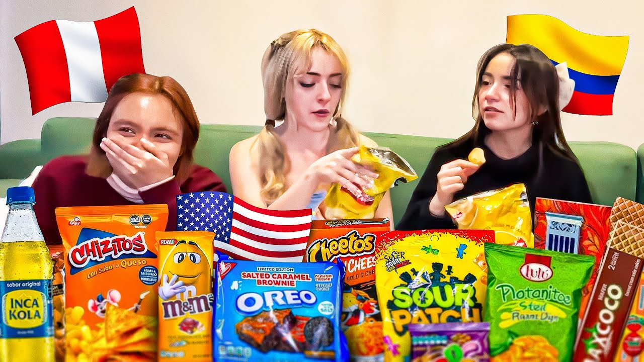 PROBANDO LOS MISMOS SNACKS DE DIFERENTES PAÍSES | VLOG #2