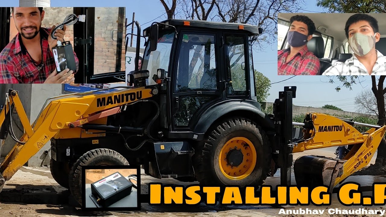 Installing GPS in JCB || Back hoe loader || Anubhav chaudhary vlogs || Manitou terex ||
