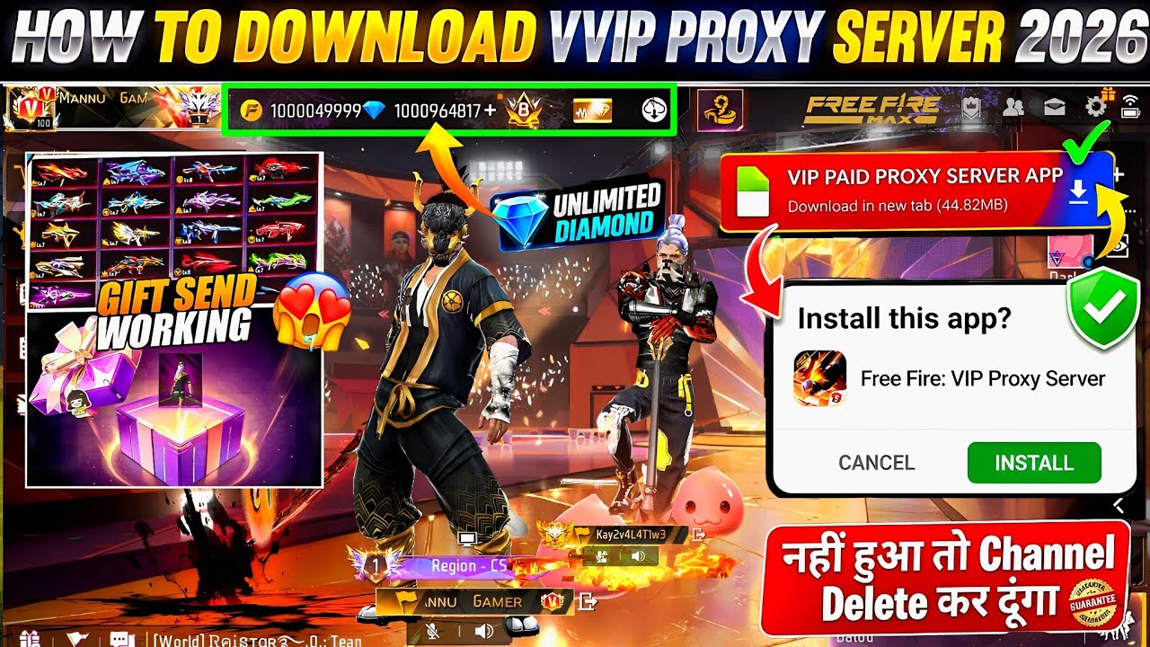 How To Download Proxy Server 💯😱🔥, proxy Server Free Fire Kaise Download Karen, Ob54 Proxy Server ff