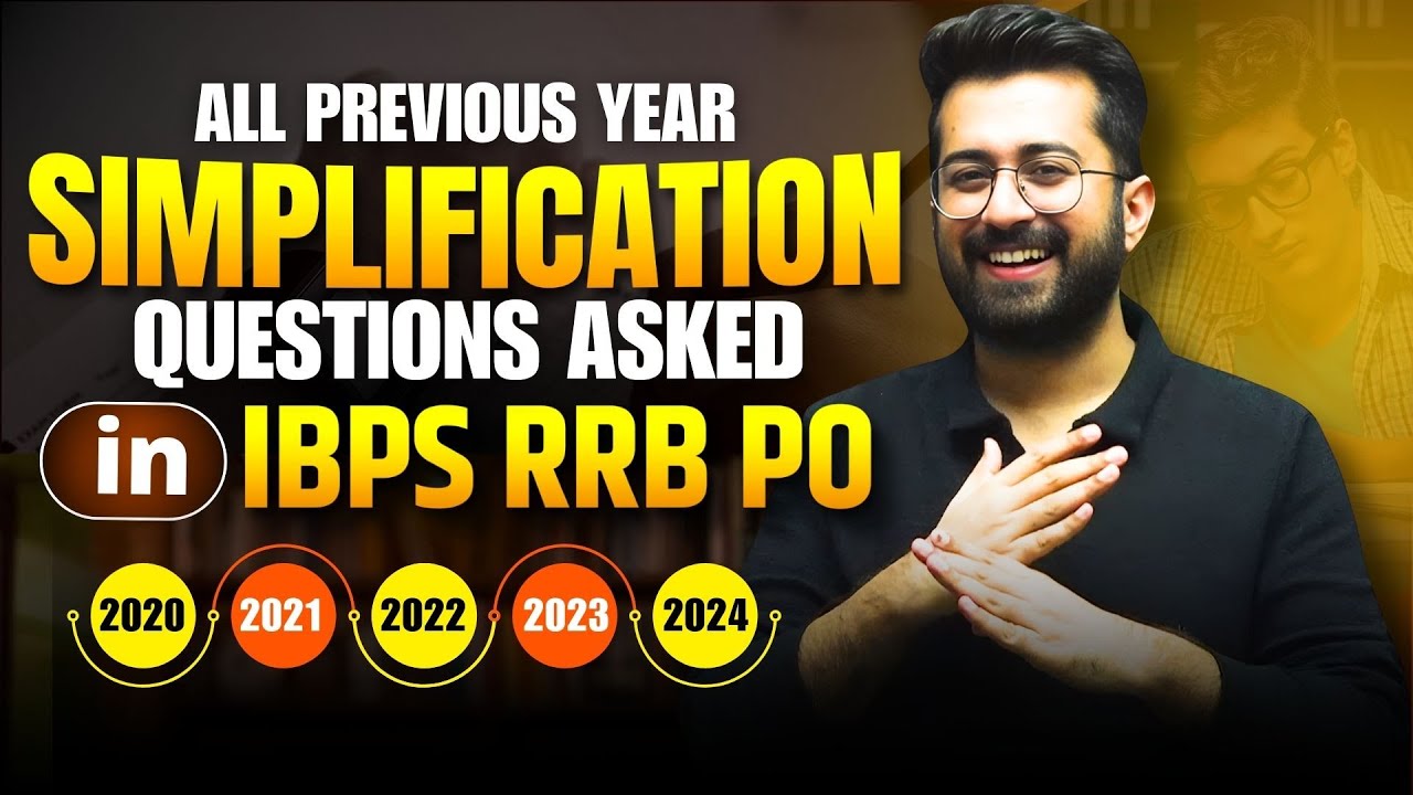IBPS RRB PO 2020 to 2024 Papers - All Simplification Questions Asked - One Shot 🔥 || Aashish Arora