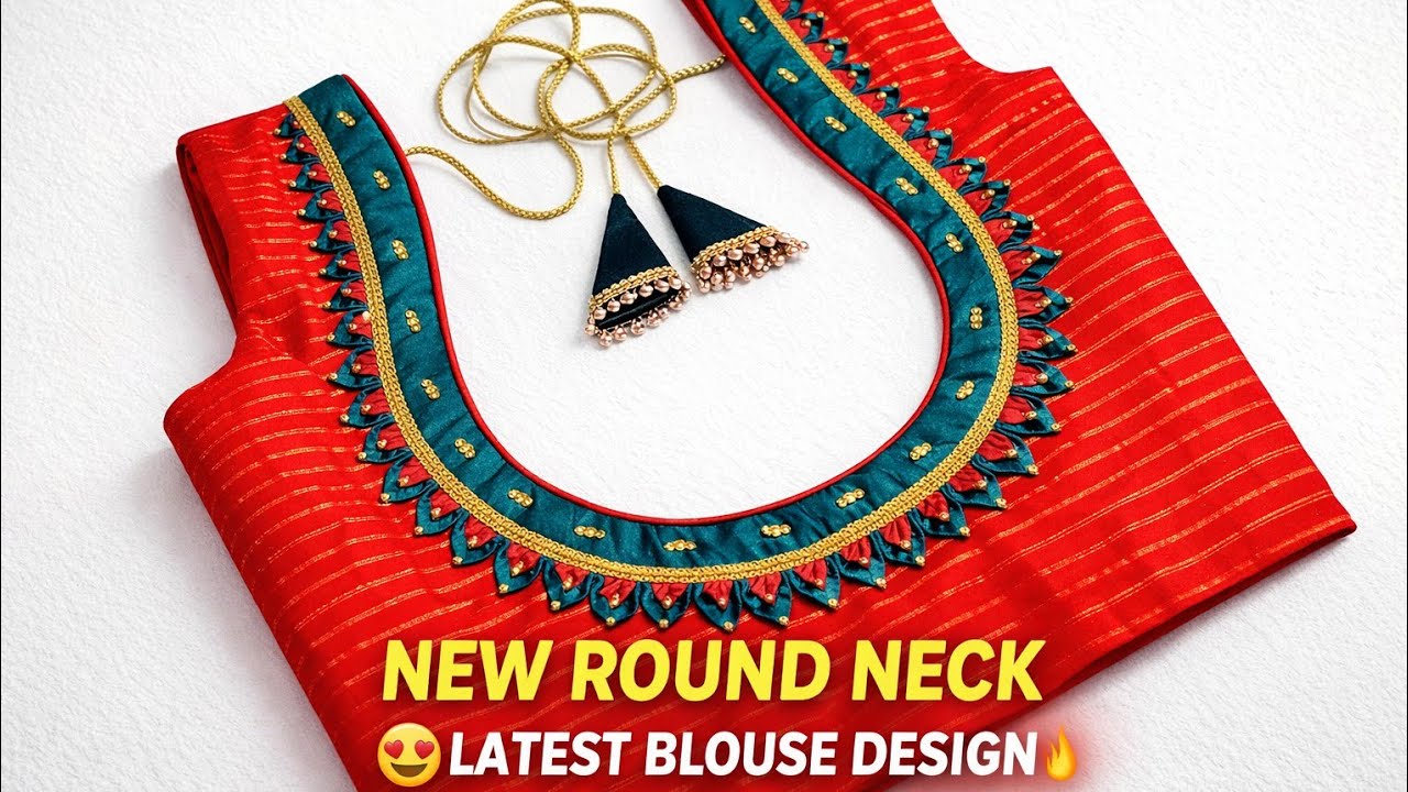 ✨ Latest Designer Round Neck Blouse Design | Easy & Beautiful Stitching 2026
