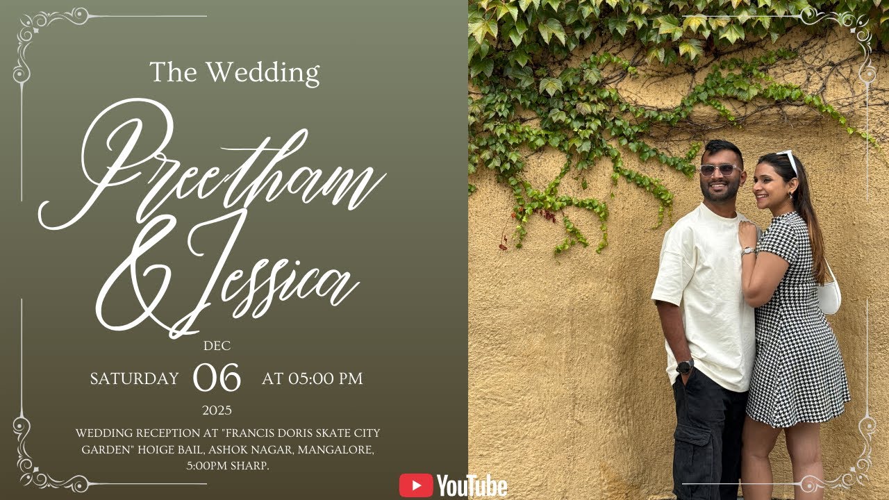 PREETHAM AND JESSICA || WEDDING CEREMONY || LIVE STREAMING || 06 DEC 2025